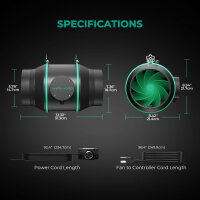Mars Hydro 6" (150mm) Inline Rohrventilator Set